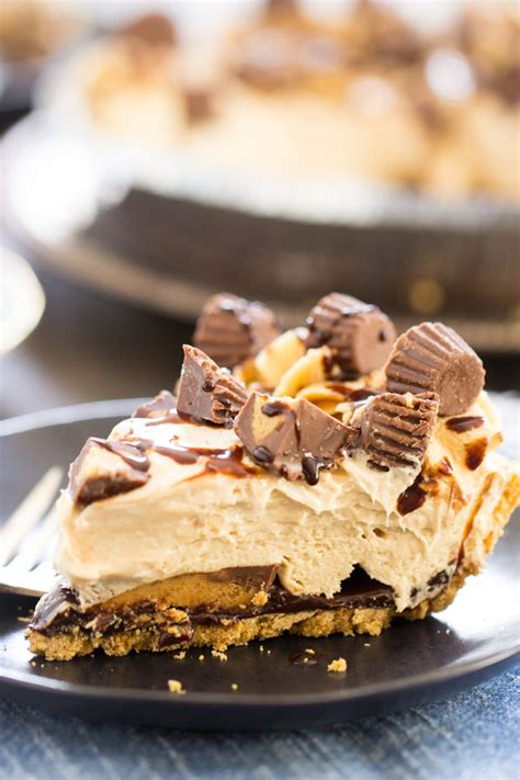 Reese S Cup No Bake Peanut Butter Pie Recipe The Gold Lining Girl