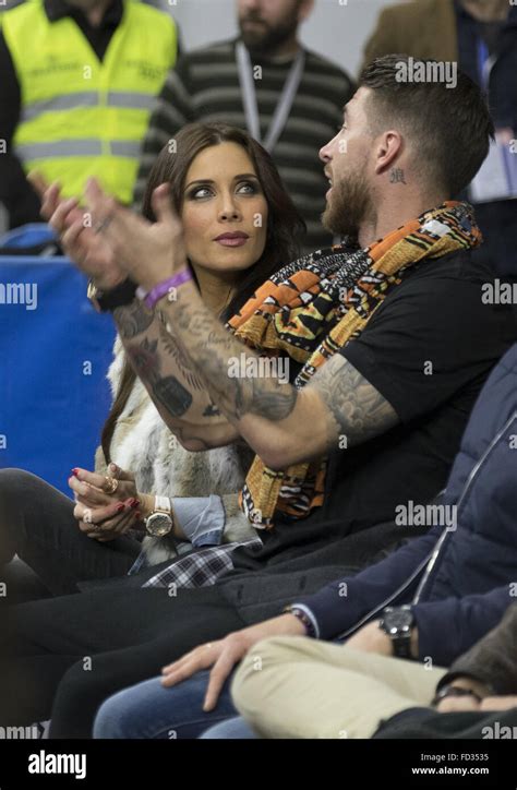 Sergio Ramos And His Wife Pilar Rubio Watch The Party Acb Basketball