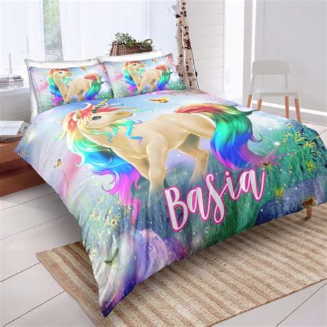 Personalized Cute Unicorn Bedding Set Unilovers