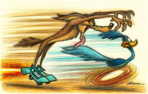 Joan Vizcarra Wile E Coyote Road Runner Original Drawing X