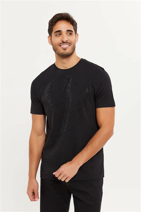 Buy Men Black T Shirts With Studs 125600501 In Saudi Arabia Redtag