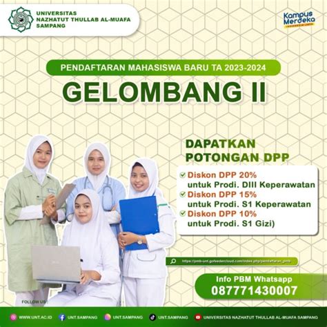 Pendaftaran Mahasiswa Baru Tahun 2023 2024 Gelombang II Universitas