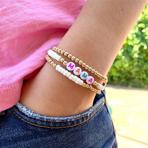 Personalized Colorful Mama Bracelet Gifts For Mom Under