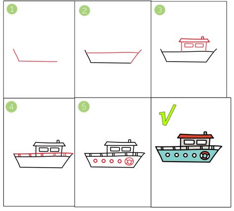 How to draw A- ship drawing easy step by step