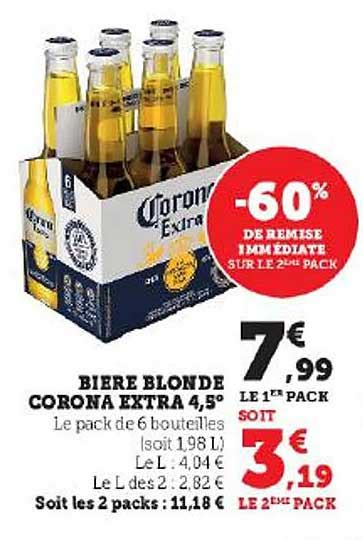 Promo Bi Re Blonde Corona Extra Chez Hyper U Icatalogue Fr