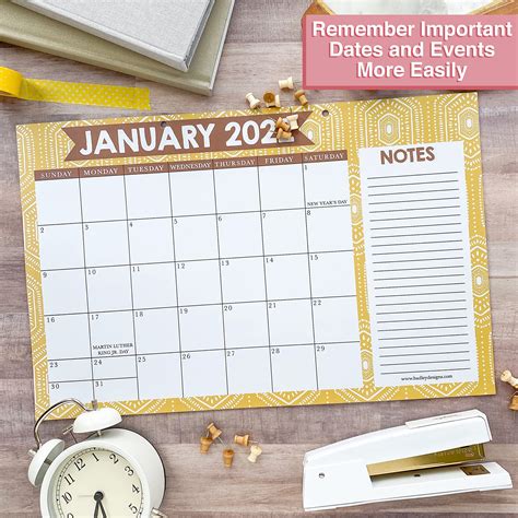 Large Desk Calendar Boho Calendar Desk Calendars