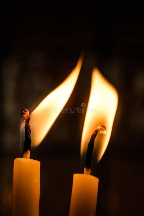 Burning Candle Making Light In View As A Background Stock Image Image