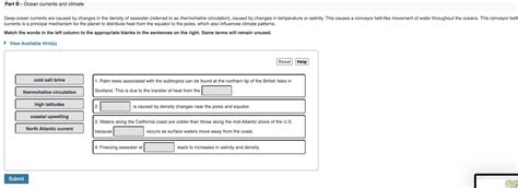 Solved Masses of ocean water that travel from place to place | Chegg.com 