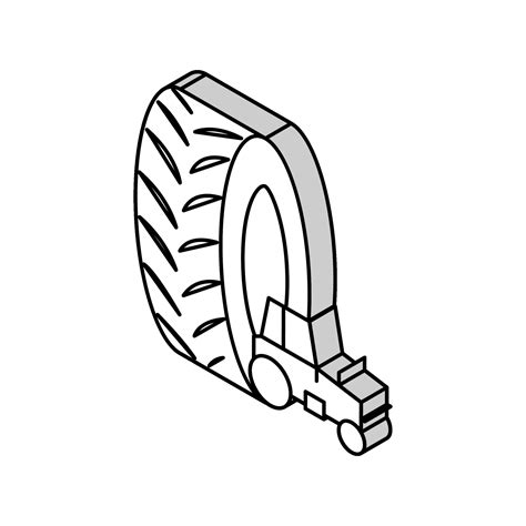 Farm Tractor Tires Isometric Icon Vector Illustration 39312588 Vector
