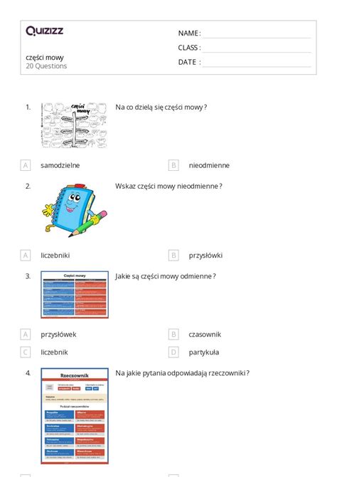 Ponad Rzeczowniki Abstrakcyjne Arkuszy Roboczych Dla Klasa W