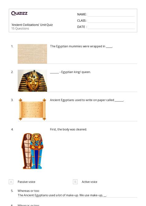 50 Ancient Civilizations Worksheets For 5th Class On Quizizz Free And Printable