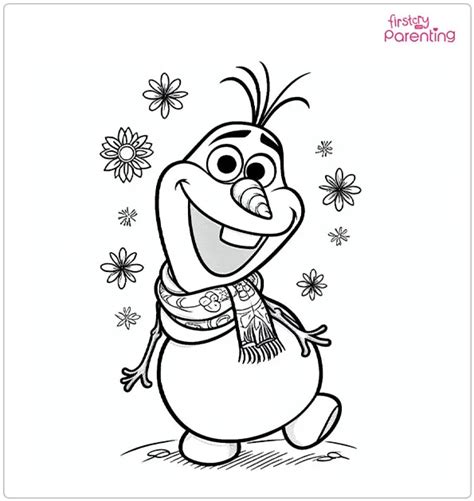 Frozen Olaf Face Coloring Pages