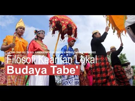 TUGAS VISUALISASI BANGSA FIlosofi Kearifan Lokal Budaya Tabe