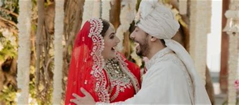 Shivalika Oberoi S Red Lehenga Had Her And Abhishek S Name