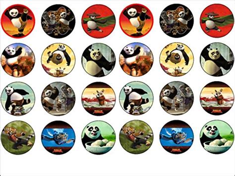 Buy 24 Kung Fu Panda Edible Wafer Paper Cup Cake Toppers Online At