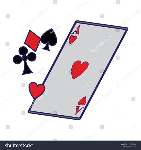 Playing Cards Symbols Ace Heart Card Stock Vector Royalty Free 1572960568