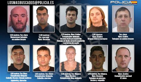 Policía Nacional Los 10 fugitivos más buscados en España España EL