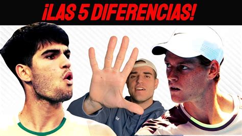 ESTAS SON LAS 5 GRANDES DIFERENCIAS ENTRE JANNIK SINNER Y CARLOS