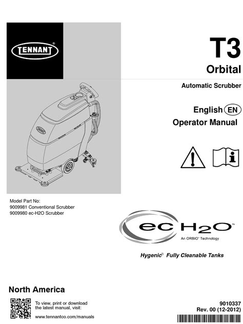 TENNANT T3 ORBITAL OPERATOR'S MANUAL Pdf Download | ManualsLib