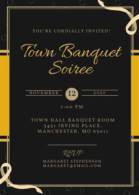 Free Gold Invitation Templates Editable And Printable