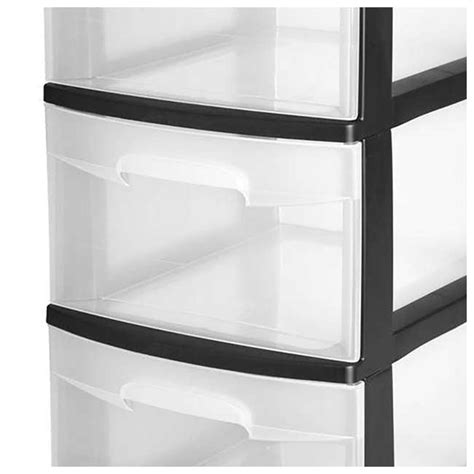 Sterilite 3 Drawer Storage Cart Black 2 Pack 28309002