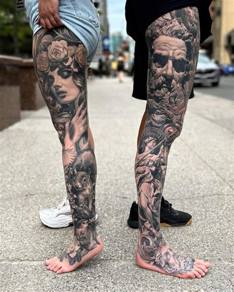 Leg Sleeve Tattoo Tattoo Sleeve Designs Thigh Tattoo Clever Tattoos