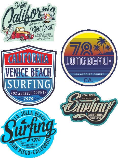 Vintage Surf Stickers