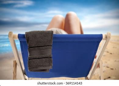 Naked Woman On Chair Brown Towel Stock Photo Shutterstock