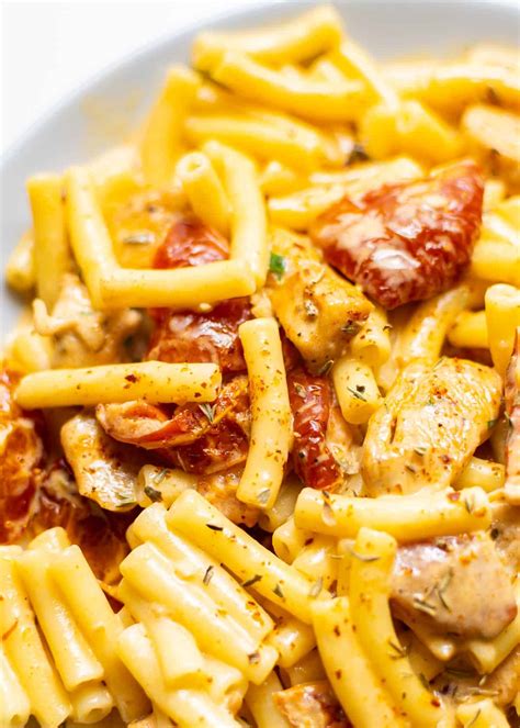 The Best Chicken Mozzarella Pasta Sun Dried Tomato • Ambitious Foodie