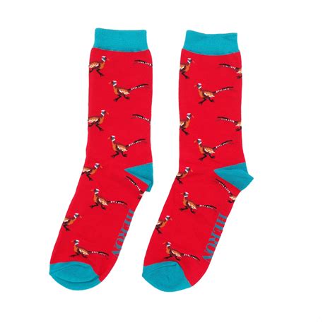 Mr Heron Pheasants Socks Box Miss Sparrow