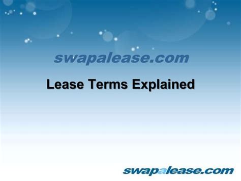 Lease Terms Explained | PPT