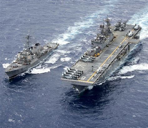 Lhd 6 Uss Richard Bonhomme Multipurpose Amphibious Assault Ship With Arleigh Burke Class