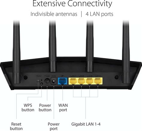 Asus RT AX57 AX3000 Dual Band WiFi 6 Router Supporting MU MIMO OFDMA