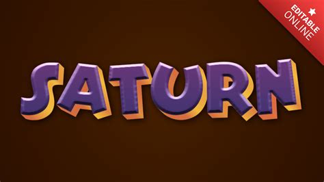 Saturn Text Effect Generator