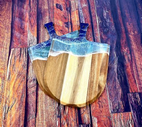 Charcuterie Board Ocean Resin Cutting Board Ocean Charcuterie Board