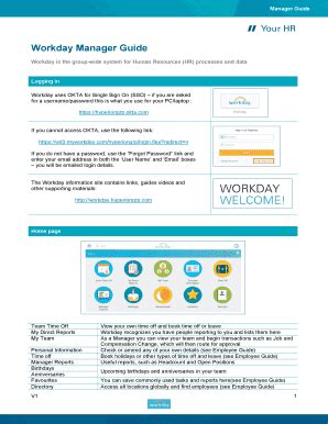 Fillable Online Workday Manager Guide Fax Email Print PdfFiller