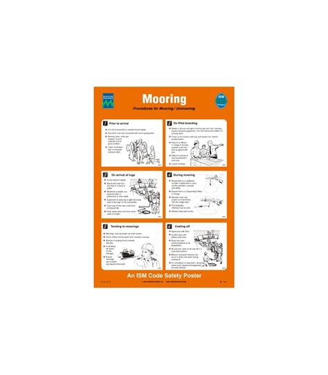 Safety Training Posters Operational White Vinyl Poster Mooring