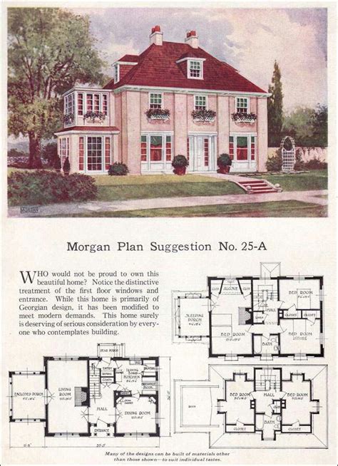 Georgian Colonial House Plans House Blueprints Vintage House Plans