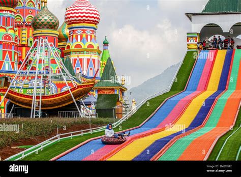 Bandung Indonesia St Jan A Woman Is Seen Enjoying The