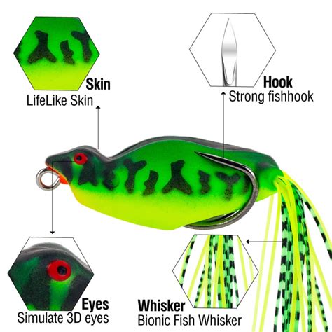 Pcs Cm G Topwater Frog Lure Colors Soft Frogs Floating Mini