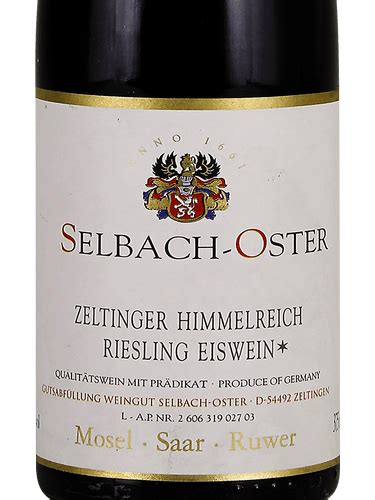 Selbach Oster Zeltinger Himmelreich Riesling Eiswein Vivino US