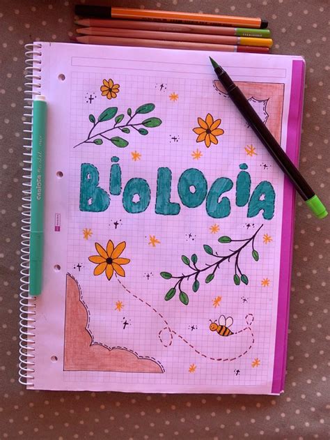 Biologia Portada Portadas De Cuadernos Portadas Decoracion De Cuadernos