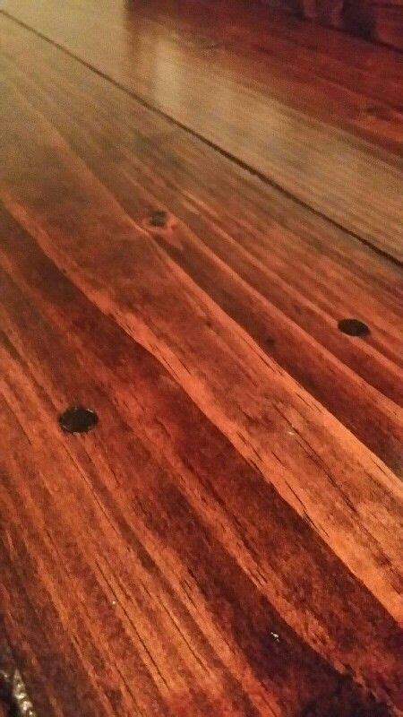 Yellow Pine Countertops With Dowels Red Mahogany Minwax Stain 3 Coats