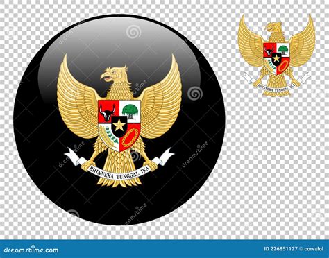 Coat Of Arms Of Indonesia Vector Illustration On A Transparent