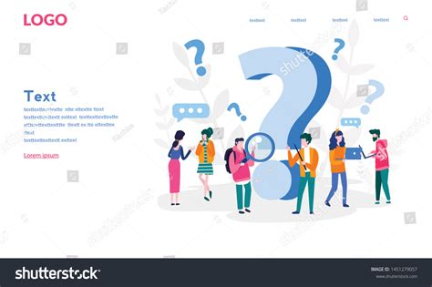 Faq People Frequently Asked Questions Around Royalty Free Stock Vector 1451279057