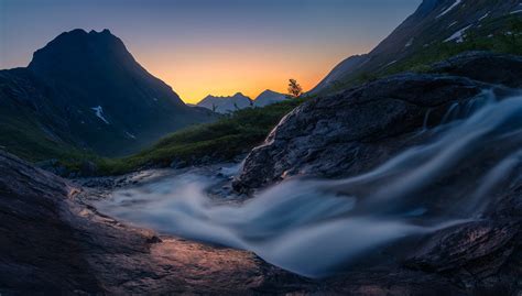 Green mountain digital wallpaper, long exposure, landscape, dark, nature HD wallpaper ...