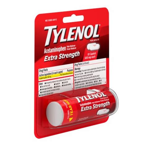 Tylenol Extra Strength Caplets With Mg Acetaminophen Ct Pack