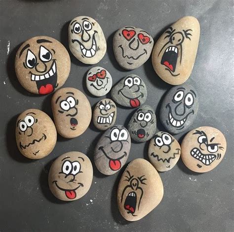 Pin On Rocks Silly Faces Rock Crafts Rock Painting Patterns