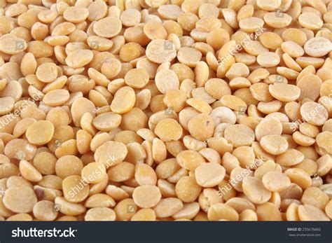 Unpolished Toor Dal Famous Indian Legume Stock Photo