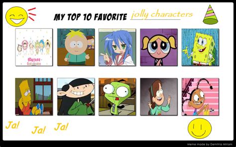 My Top 10 Favorite Jolly Characters By Hayaryulove On Deviantart